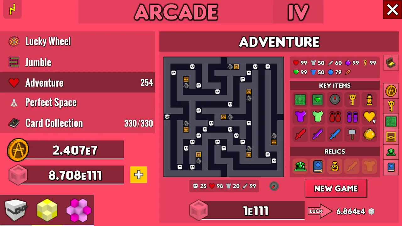 Adventure, one of the Arcade games